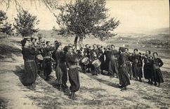 CPA Militaria Armee d'Afrique Regiment de zouaves La clique 