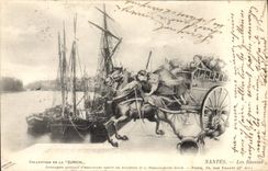 VINTAGE POSTCARD Nantes Insurance basins Zurich Boats