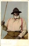 CPA Negre Homme Noir The old Fisherman