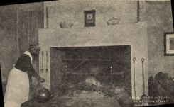 VINTAGE POSTCARD Negro Black Woman Short Yard Kitchen St louis Street New Orleans Between Bourbon and Dauphine