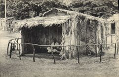 VINTAGE POSTCARD Negro Black Man Senegalese Village the coordonnier