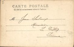 VINTAGE POSTCARD Toulon Bank the theater and the Savings bank