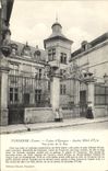VINTAGE POSTCARD Bank Thunder Savings bank Old Hotel of Uzes Seen from of the street