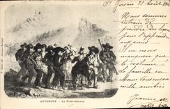 VINTAGE POSTCARD Auvergne Folklore Montargene