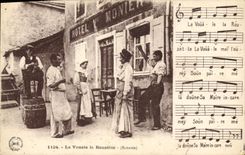 CPA Folklore Auvergne La bourree La Vouale La Rouzette