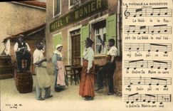 CPA Folklore Auvergne La bourree La Vouale La Rouzette