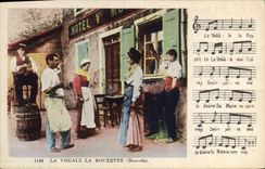 CPA Folklore Auvergne La bourree La Vouale La Rouzette