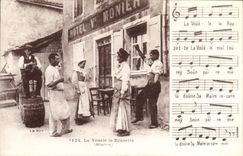 CPA Folklore Auvergne La bourree La Vouale La Rouzette