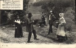 CPA Folklore Auvergne La bourree La Vouale La Rouzette