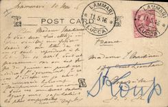 VINTAGE POSTCARD Drawing with the hand Bridge