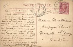 VINTAGE POSTCARD Drawing with the hand Village