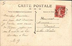 VINTAGE POSTCARD Drawing with the hand Flags