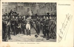 CPA Histoire Napoleon 1er Les adieux de Fontainebleau