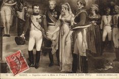 CPA Histoire Napoleon 1er Gosse Napoleon recoit la Reine de Prusse a Tilsitt 6 juillet 1807 Musee de Versailles