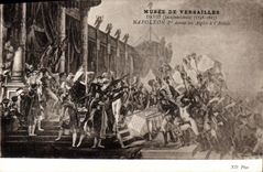 VINTAGE POSTCARD Histoire Napoleon 1st Museum of Versailles David Napoleon 1st gives the Eagles to the army