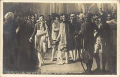 VINTAGE POSTCARD Histoire Napoleon 1st Museum of Versailles Seranbelle Napoleon receives the deputies of the army