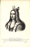 VINTAGE POSTCARD Jeanne of Burgundy