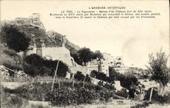 CPA Colombe Colombophilie Ardeche Le Teil Le pigeonnier Ruines du chateau fort 