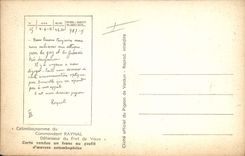 CPA Colombe Colombophilie Colombogramme du commandant Raynal Fort de Vaux Militaria 
