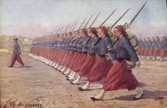 CPA Militaria Zouaves