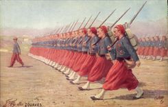 CPA Militaria Zouaves 