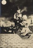 CPA Fantaisie Lune Enfants