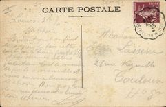 CPA Fantaisie Lune Souvenir de Barbazan 