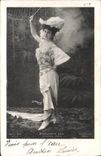 VINTAGE POSTCARD Woman Theater Marguerite Nell Paris Varieties