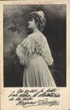VINTAGE POSTCARD Woman Theater Marguerite Labady Wine Desiles