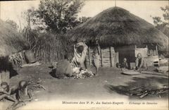 Las misiones del hombre negro de Negre de la POSTAL de la VENDIMIA de los PP Saint del alcohol intercambian productos alimenticios
