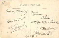 VINTAGE POSTCARD Bank Valence the Savings bank and the Post office