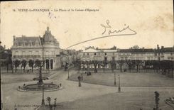 CPA Banque Vitry le Francois La place et la Caisse d'Epargne 