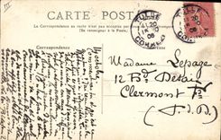 CPA Folklore Auvergne La Bourree Vis a vis
