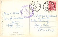 VINTAGE POSTCARD Napoleon the 1st Ajaccio Acted E baptism of Napoleon 1st