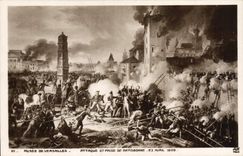 VINTAGE POSTCARD Napoleon 1st Museum of Versailles Attacks and taken of Ratisbon 1809