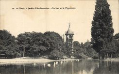 CPA Colombe Colombophilie Paris Jardin d'acclimatation Le Lac et le pigeonnier 