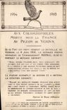CPA Colombe Colombophilie aux colombophiles morts pour la France Verdun