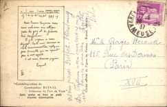 CPA Colombe Colombophilie Colombogramme du commandant Raynal Militaria