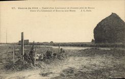 VINTAGE POSTCARD Militaria Falls from a lieutenant of Zouaves close to Meaux