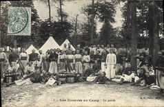 CPA Militaria Les Zouaves au camp La garde