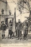 VINTAGE POSTCARD Militaria Morocco Chrerifien Standard and its guard of honor