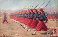 CPA Militaria Zouaves