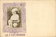 CPA Fantaisie Enfant Bebe Ca y est maman