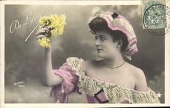 VINTAGE POSTCARD Fantasy Woman Theater De Lyzia