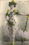 VINTAGE POSTCARD Fantasy Woman Marville Theater