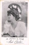 VINTAGE POSTCARD Fantasy Woman Theater Carlier Wine Desiles