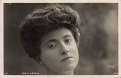 VINTAGE POSTCARD Fantasy Woman Theater Paule Andral