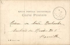 VINTAGE POSTCARD Fantasy Woman Theater Carmen and Barber Mime Miss Angele Heraud Mr. Bartoletti