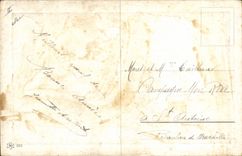 Niño del negro de la POSTAL de la VENDIMIA del color