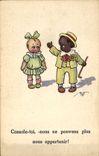 CPA Negre Enfants de couleur 